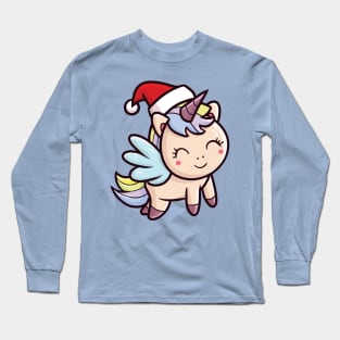 Cute Christmas Unicorn Long Sleeve T-Shirt